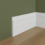 Plintă podea polimer rigid albă, Manavi S13, interior, 120x15x2000 mm