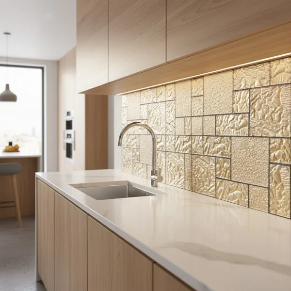 Mozaic sticla, auriu, decorativ, A-MGL06-XX-008 Midas