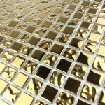 Mozaic de sticlă auriu metalic, 300x300x4mm, Midas