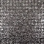 Mozaic de sticlă, metalic argintiu, 300x300x4mm, Midas