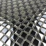 Mozaic din sticlă negru lucios 30x30cm cu 196 piese 14x14mm - Mozaic din sticla