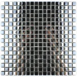 Mozaic din sticlă negru lucios 30x30cm cu 196 piese 14x14mm - Mozaic din sticla