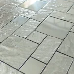 Mozaic sticlă argintiu texturi multiple 300x300 mm Midas - Mozaic din sticla