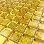 Mozaic sticlă auriu cu finisaj lucios 300x300x8 mm Midas - Mozaic din sticla