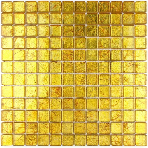 Mozaic sticlă auriu cu finisaj lucios 300x300x8 mm Midas - Mozaic din sticla