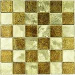 Mozaic sticlă auriu cu finisaj lucios 30x30cm, 8mm, Midas