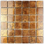 Mozaic sticlă maro chihlimbar nuanțe amber 30x30cm Midas