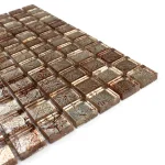 Mozaic sticlă maro cu nuanțe aurii 300x300x8 mm Midas - Mozaic din sticla