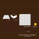 Mozaic sticlă maro cu nuanțe aurii 300x300x8 mm Midas - Mozaic din sticla