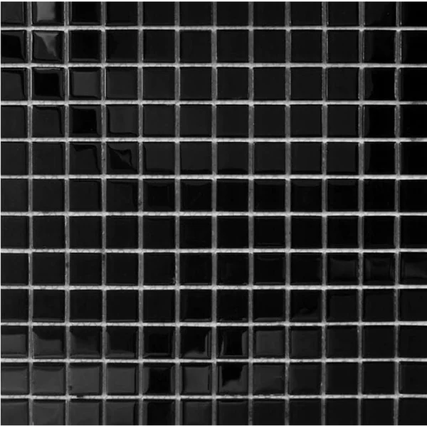 Mozaic sticla negru, baie, bucatarie, design modern, 300x300x4 mm, Midas - Mozaic din sticla