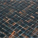 Mozaic sticlă negru cu auriu strălucitor 300x300mm Midas - Mozaic din sticla