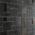 Mozaic sticlă negru-gri textură ondulată relief 300x300mm 5 Mozaic sticlă negru-gri textură ondulată relief 300x300mm