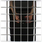 Mozaic sticlă negru lucios cu plăcuțe geometrice 300x300mm Midas