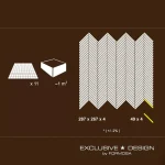 Mozaic sticlă transparent model chevron 4 mm Midas - Mozaic din sticla
