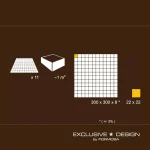 Mozaic sticlă violet cu efect 3D, Midas A-MGL08-XX-023, 300x300x8 mm - Mozaic din sticla