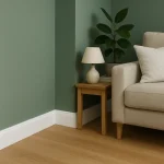 Plintă podea polimer rigid albă, Manavi S13, interior, 120x15x2000 mm