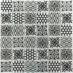 Mozaic sticlă cu motive marocane, 300x300x4mm, Midas