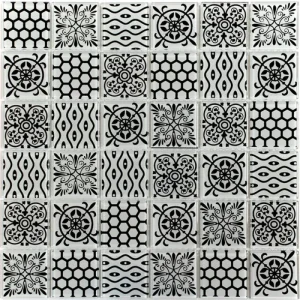 Mozaic sticlă cu motive marocane, 300x300x4mm, Midas