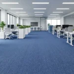 Mochetă profesională albastră cu fir buclat și aspect texturat, Master AB 76, Balta ITC, 4 ML