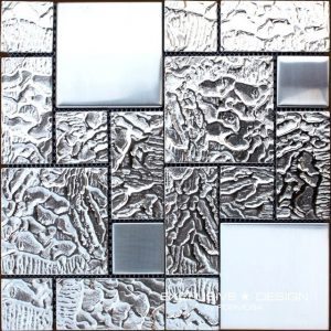 Mozaic argintiu sticla ondulata A-MGL06-XX-007 Midas