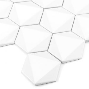 Mozaic ceramic Hexagonic White 74