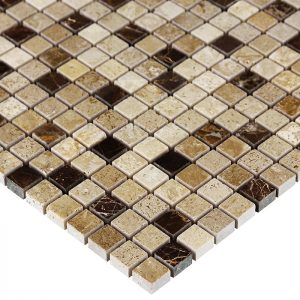 Mozaic piatra naturala Travertine Cream Mix 15 30,5x30,5 cm