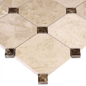 Mozaic piatra naturala Travertine Octagon 100 30,5x30,5 cm