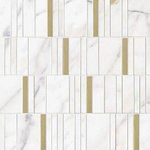 Decor Marazzi Allmarble Golden White Mosaico Barcode Lux 40X40 M8HD