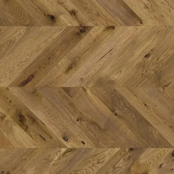 Parchet stratificat stejar afumat, maro, Mainland Chevron, 725x130x14 mm