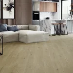 Parchet stratificat stejar, bej, periat, lac mat, Nude Grande, Barlinek, 180x2200x14 mm