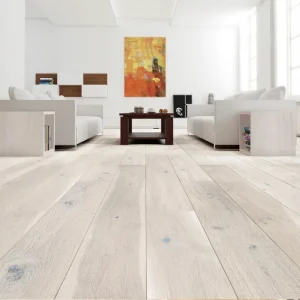 Parchet triplu stratificat stejar băițuit alb, lac mat, WHITE TRUFFLE GRANDE Barlinek, 180x2200x14mm