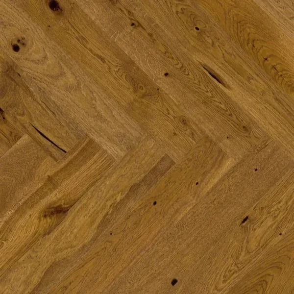 Parchet stejar country Barlinek Brown Sugar Herringbone, 130x725x14 mm
