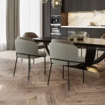 Parchet stejar, mat gri, Chevron 130, Barlinek, 130x725x14 mm