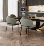 Parchet stejar, mat gri, Chevron 130, Barlinek, 130x725x14 mm