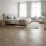 Parchet triplustratificat stejar, auriu, 14x130x725 mm, Herringbone, Barlinek - Parchet herringbone