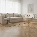 Parchet triplustratificat stejar Caramel Herringbone, lac mat, 110x660x14 mm, Barlinek - Parchet herringbone