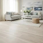 Parchet stejar rustic, crem periat cu noduri, Gentle, Barlinek, 207x2200x14 mm