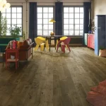 Parchet stejar maro închis, cu microfază pe 4 laturi, Stejar Bonet Medio, Barlinek, 155x2200x14 mm