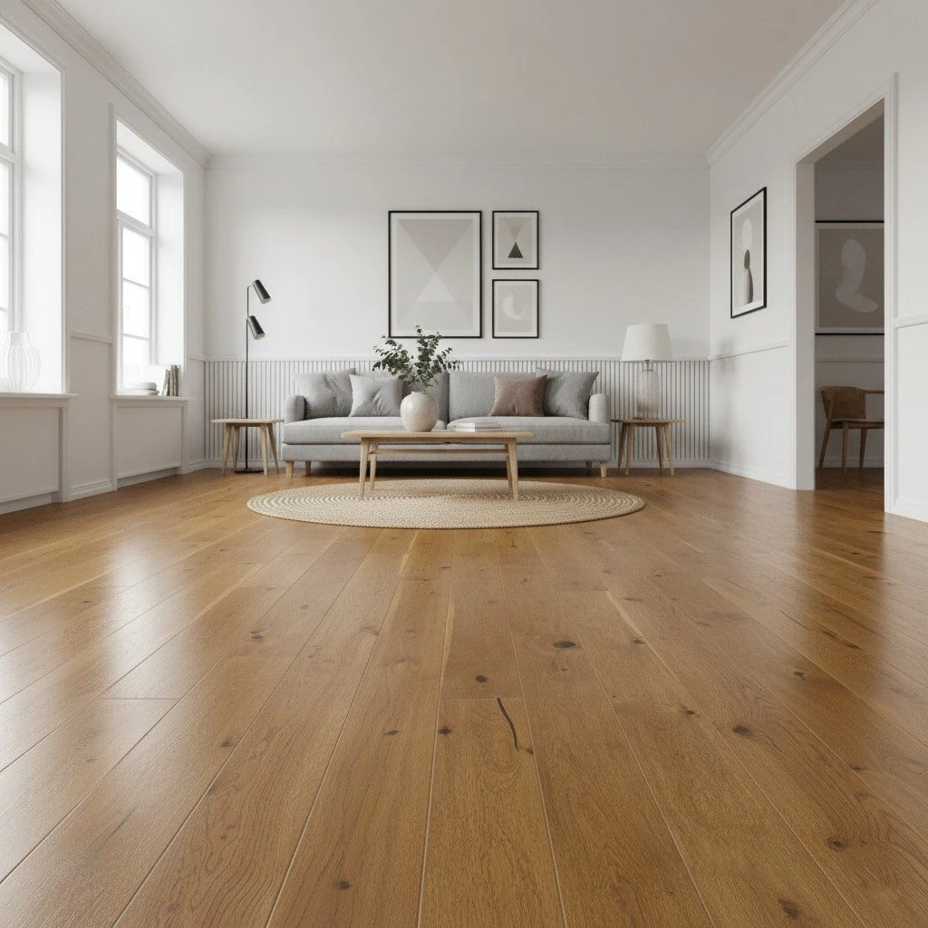Parchet triplustratificat stejar, maro cognac, Brown Sugar, Barlinek, 14x130x2200 mm