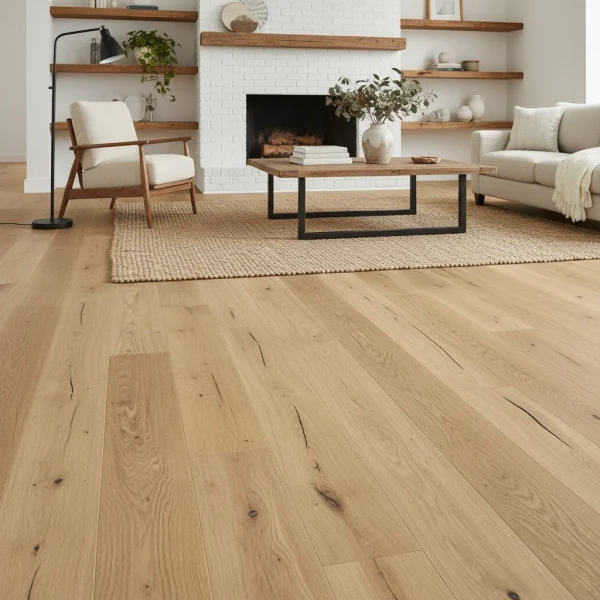 Parchet triplustratificat stejar, natur, lac mat, 2200x180x14 mm, Caramel Grande, Barlinek