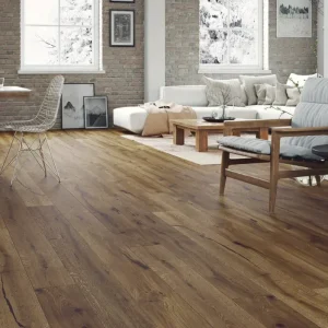 Parchet stejar triplu stratificat, uleiat, culoare nuc, Porto Grande, Barlinek, 180x2200x14 mm