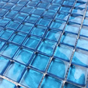 Mozaic de sticlă albastru oceanic, 300x300x8mm, Midas