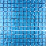 Mozaic de sticlă albastru oceanic, 300x300x8mm, Midas