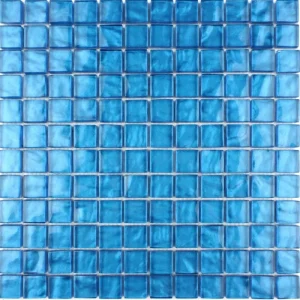 Mozaic de sticlă albastru oceanic, 300x300x8mm, Midas