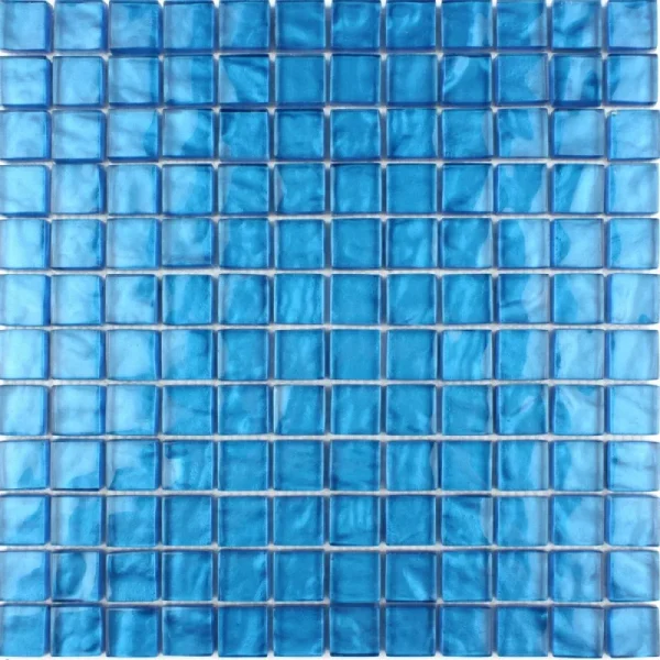 Mozaic de sticlă albastru oceanic, 300x300x8mm, Midas