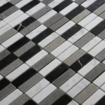 Mozaic piatra alb negru interior exterior Midas A-MST08-XX-026, 300x300x8 mm