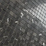 Mozaic marmură negru cu vene albe 300x300mm Midas - Mozaic din sticla