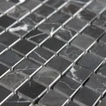 Mozaic marmură negru cu vene albe 300x300mm Midas - Mozaic din sticla