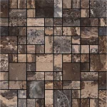 Mozaic piatră naturală maro-bej aspect marmură, Midas, 300x300x8mm - Mozaic din sticla