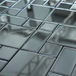 Mozaic sticlă gri pattern Versailles finisaj reflectant 300x300 mm - Mozaic din sticla